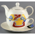 Porcelain Coffee Pot with Cup Set China Factory